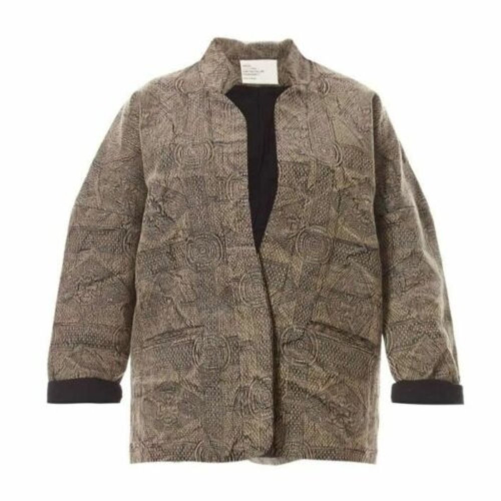 Leon & Harper Kali Veste Kimono Imprime Noir Jacket NWT L